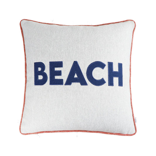 BEACH PICO EMBROIDERED DECORATIVE PILLOW