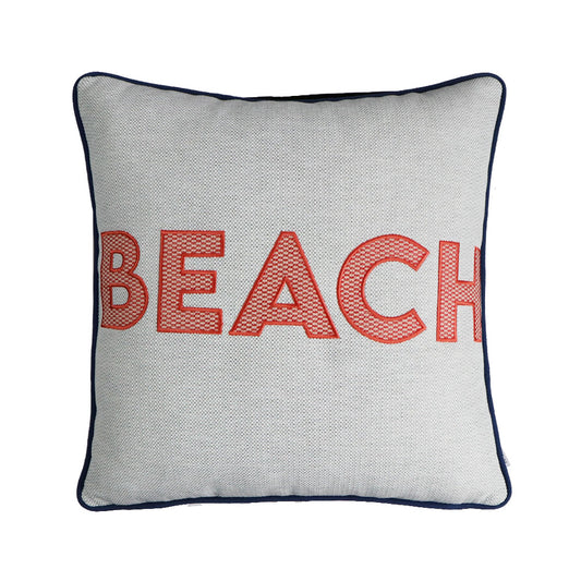 BEACH PICO EMBROIDERED DECORATIVE PILLOW