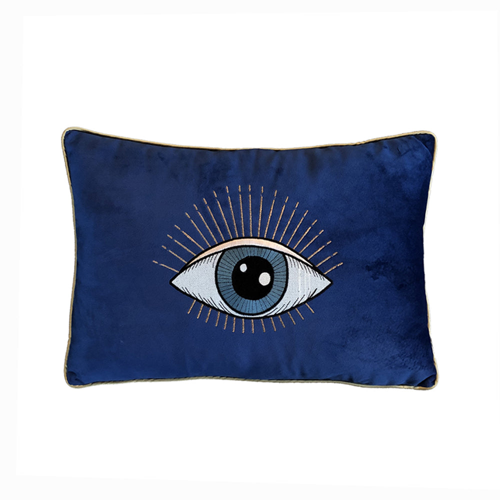 EYE WOVEN VELVET PILLOW