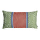 PATTERNED RECTANGULAR DECORATIVE PILLOW WITH TAPE DETAIL