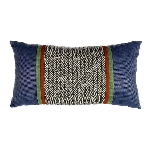 HERRINGBONE PATTERNED TAPE RECTANGULAR PILLOW