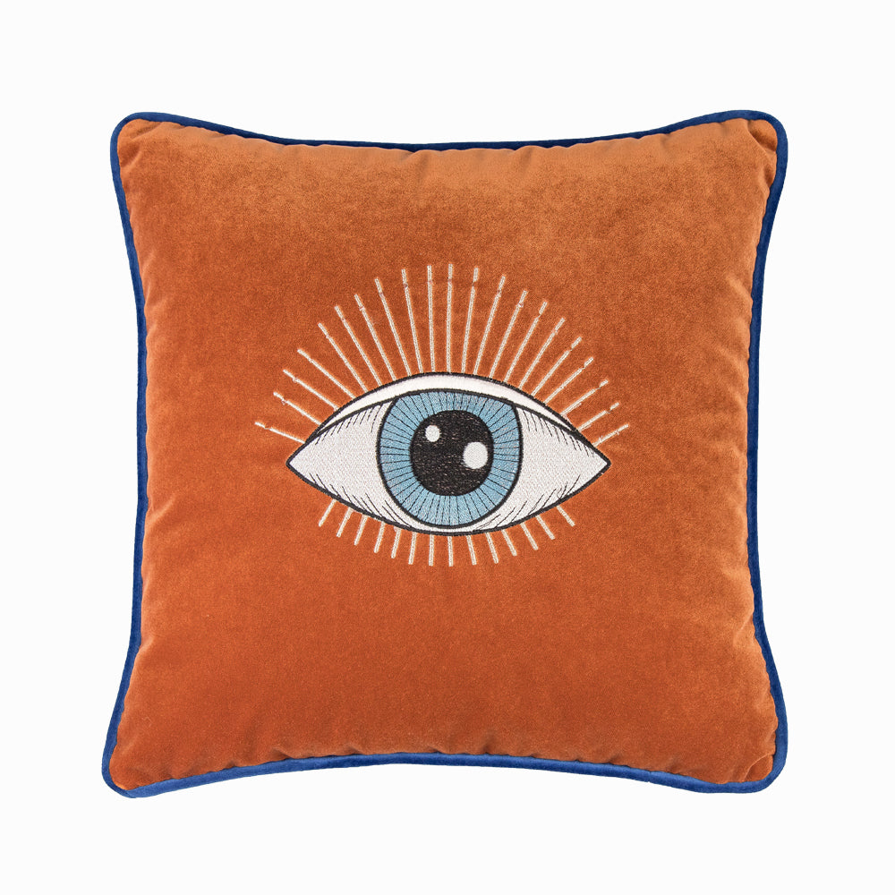 EYE EMBROIDERED VELVET PILLOW – BOOM BASTIK