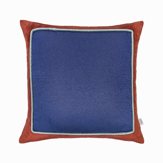 NAVY BLUE FRAMED PILLOW