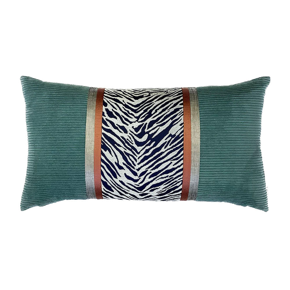 SELF-WITCHED RECTANGULAR PILLOW WITH BAND IN THE MIDDLE
