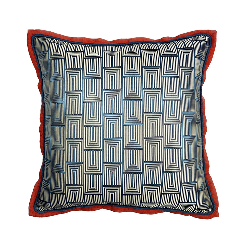 RIBBED GEOMETRIC PATTERNED PILLOW